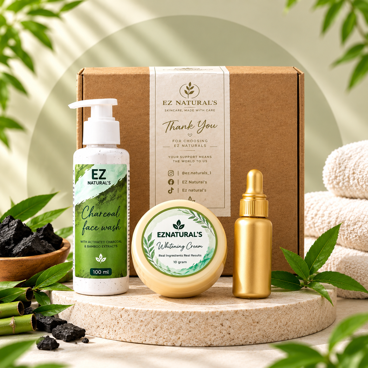 EZ Natural’s 3-in-1 Glow & Care Skincare Set