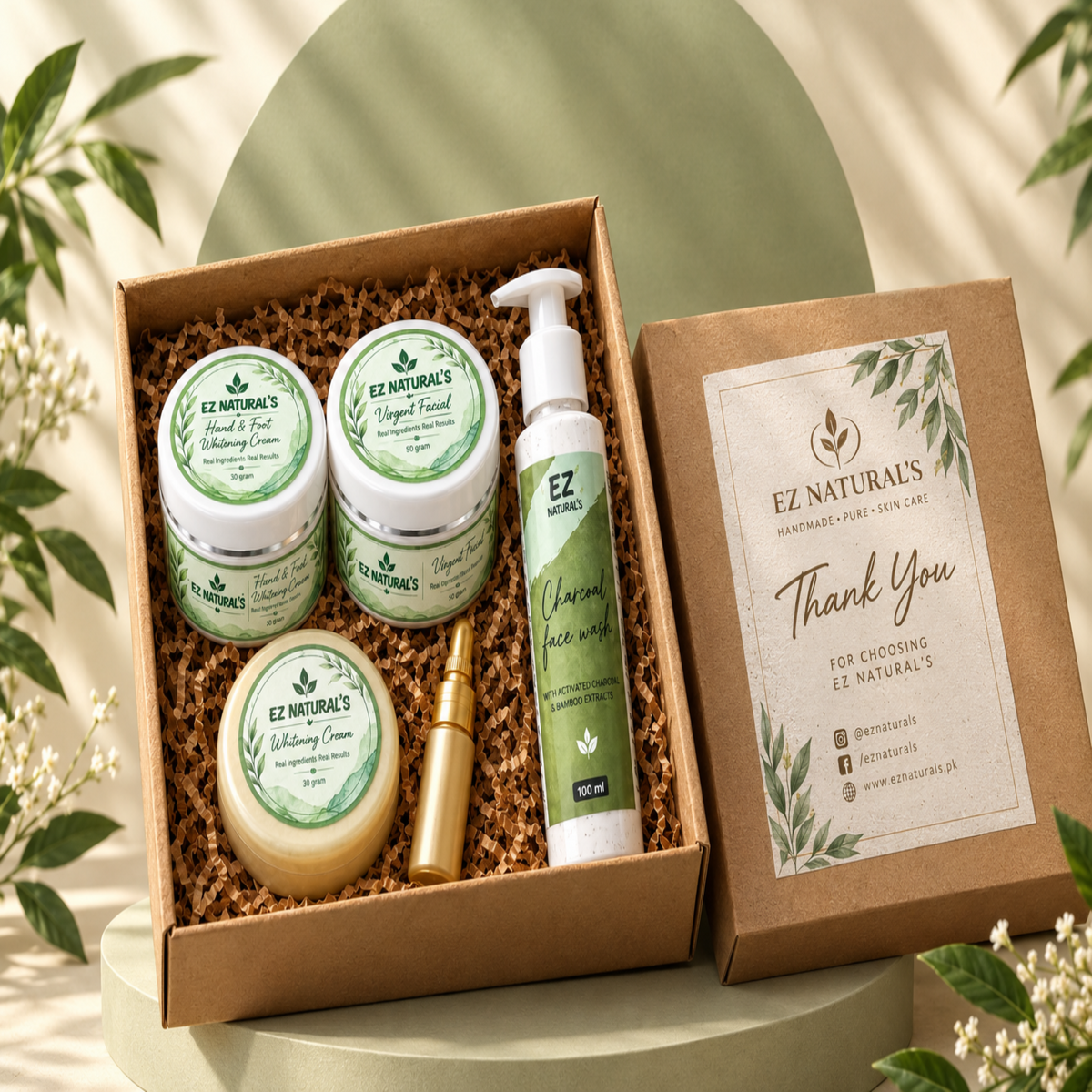 EZ Natural’s Organic Skincare Bundle – Complete Face & Body Glow Kit